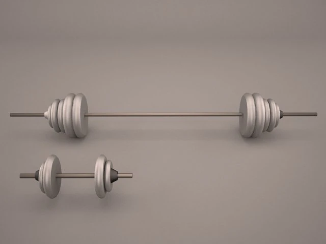 barbells 3D Model .c4d .max .obj .3ds .fbx .stl .blend 