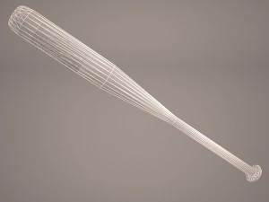 baseball bat with barbed wire 3D Model