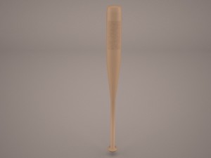 baseball bat with barbed wire 3D Model