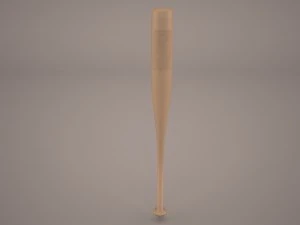 baseball bat with barbed wire 3D Model