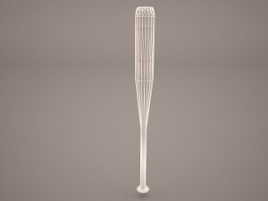 baseball bat with barbed wire 3D Model