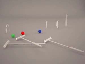 juego de croquet Modelo 3D