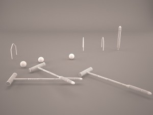 croquet set 3D मॉडल