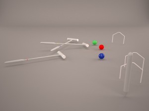 croquet set 3D मॉडल