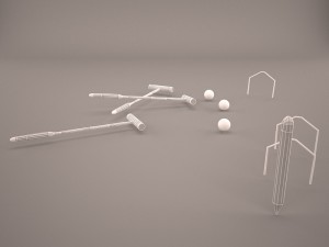 croquet set 3D मॉडल
