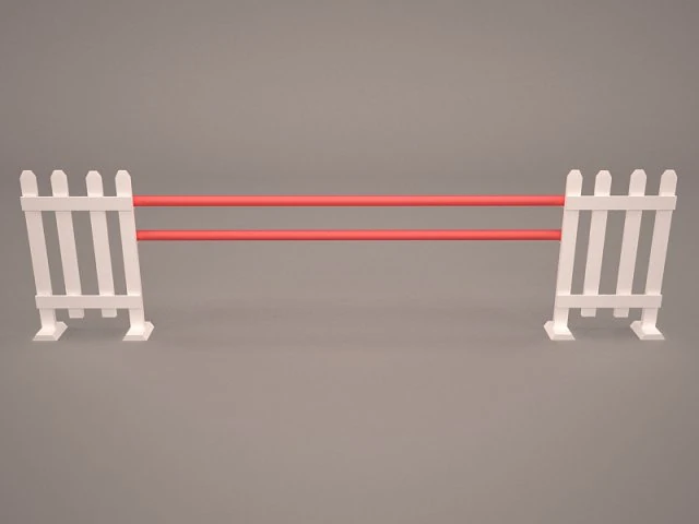 horse jumping obstacle 3D Model .c4d .max .obj .3ds .fbx .stl .blend 