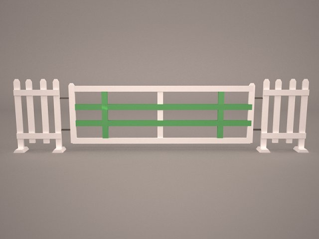 horse jumping obstacle 3D Model .c4d .max .obj .3ds .fbx .stl .blend 