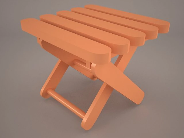 fishing chair 3D Model .c4d .max .obj .3ds .fbx .stl .blend 
