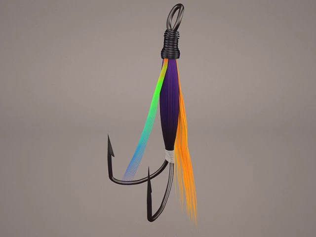 fly fishing lure 3D Model .c4d .max .obj .3ds .fbx .stl .blend