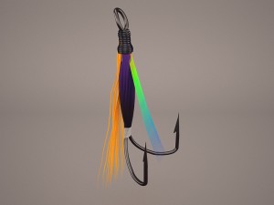 fly fishing lure 3D 모델
