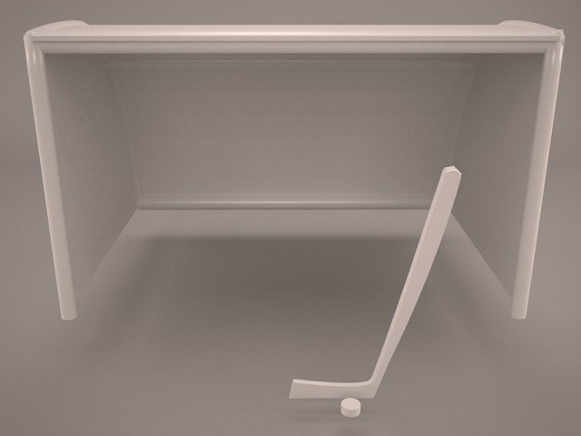 hockey net 3D Model .c4d .max .obj .3ds .fbx .stl .blend 
