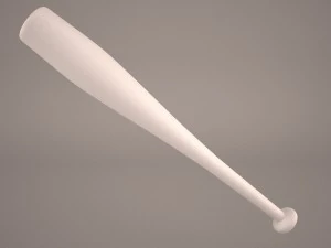 baseball bat with barbed wire 3D Model