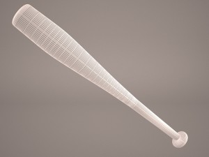 baseball bat with barbed wire 3D Model