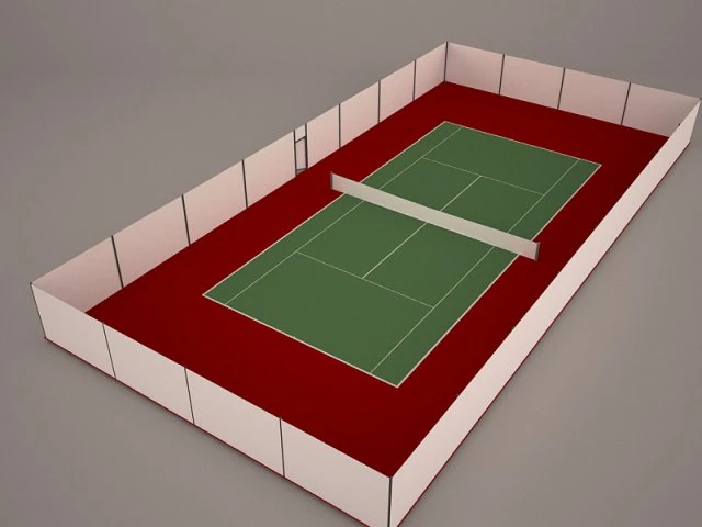 tennis court 3D Model .c4d .max .obj .3ds .fbx .stl .blend 