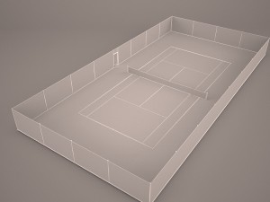 tennis court 3D 模型