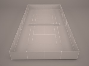 tennis court 3D 模型