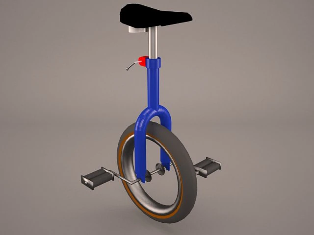 unicycle 3D Model .c4d .max .obj .3ds .fbx .stl .blend 
