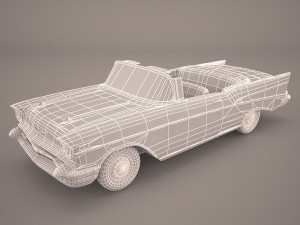 chevrolet bel air convertible 1957 3D Model