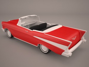 chevrolet bel air convertible 1957 3D Model