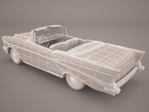 chevrolet bel air convertible 1957 3D Model