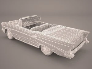 chevrolet bel air convertible 1957 3D Model