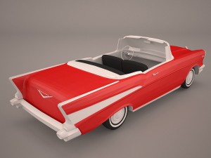 chevrolet bel air convertible 1957 3D Model