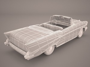 chevrolet bel air convertible 1957 3D Model