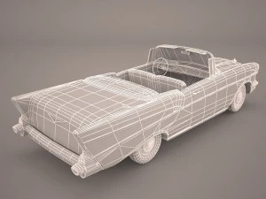 chevrolet bel air convertible 1957 3D Model