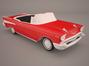 chevrolet bel air convertible 1957 3D Model