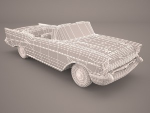 chevrolet bel air convertible 1957 3D Model