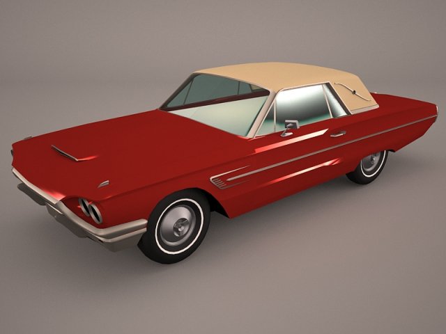 ford thunderbird 1956 Modelo 3D .c4d .max .obj .3ds .fbx .stl .blend 