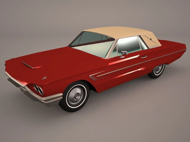 ford thunderbird 1956 3D Model .c4d .max .obj .3ds .fbx .stl .blend 
