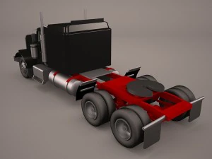kenworth w900 with trailer 3D Model