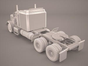 kenworth w900 with trailer 3D Model