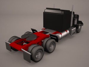 kenworth w900 with trailer 3D Model