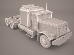 kenworth w900 with trailer 3D Model