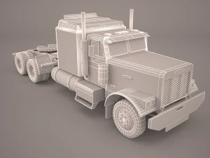 kenworth w900 with trailer 3D Model