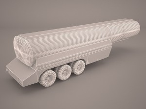 kenworth w900 with trailer tanker 3D मॉडल