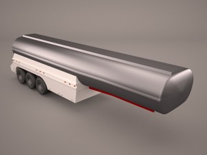 kenworth w900 with trailer tanker 3D मॉडल