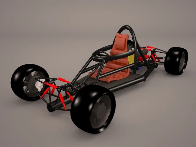 sports car skeleton 3D Model .c4d .max .obj .3ds .fbx .stl .blend 