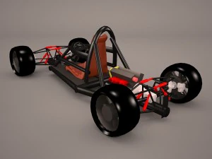 sports car skeleton 3D Model