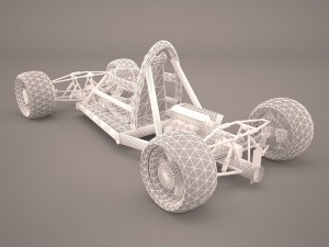 sports car skeleton 3Dモデル