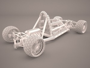 sports car skeleton 3Dモデル