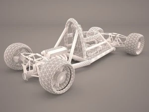 sports car skeleton 3D Model