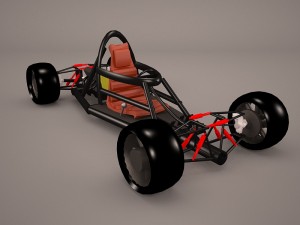 sports car skeleton 3Dモデル