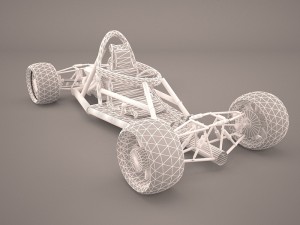 sports car skeleton 3Dモデル