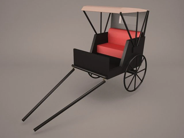 retro carriage 3D Model .c4d .max .obj .3ds .fbx .stl .blend 