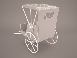 retro carriage 3D-Modell