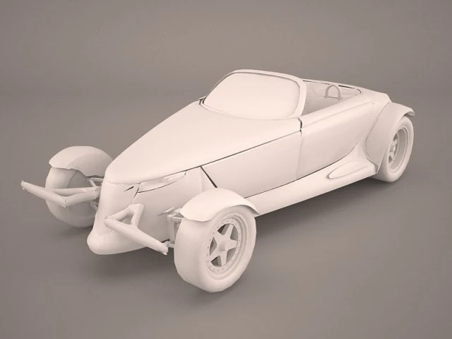 plymouth prowler stock 1997-2002 3D Model .c4d .max .obj .3ds .fbx .stl .blend 