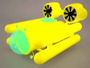 uss dallas ssn 700 met schuilplaats op droog dek 3D Model